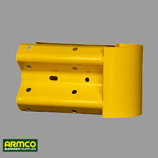 Armco Bullnose Ends Galvanised and powder coated