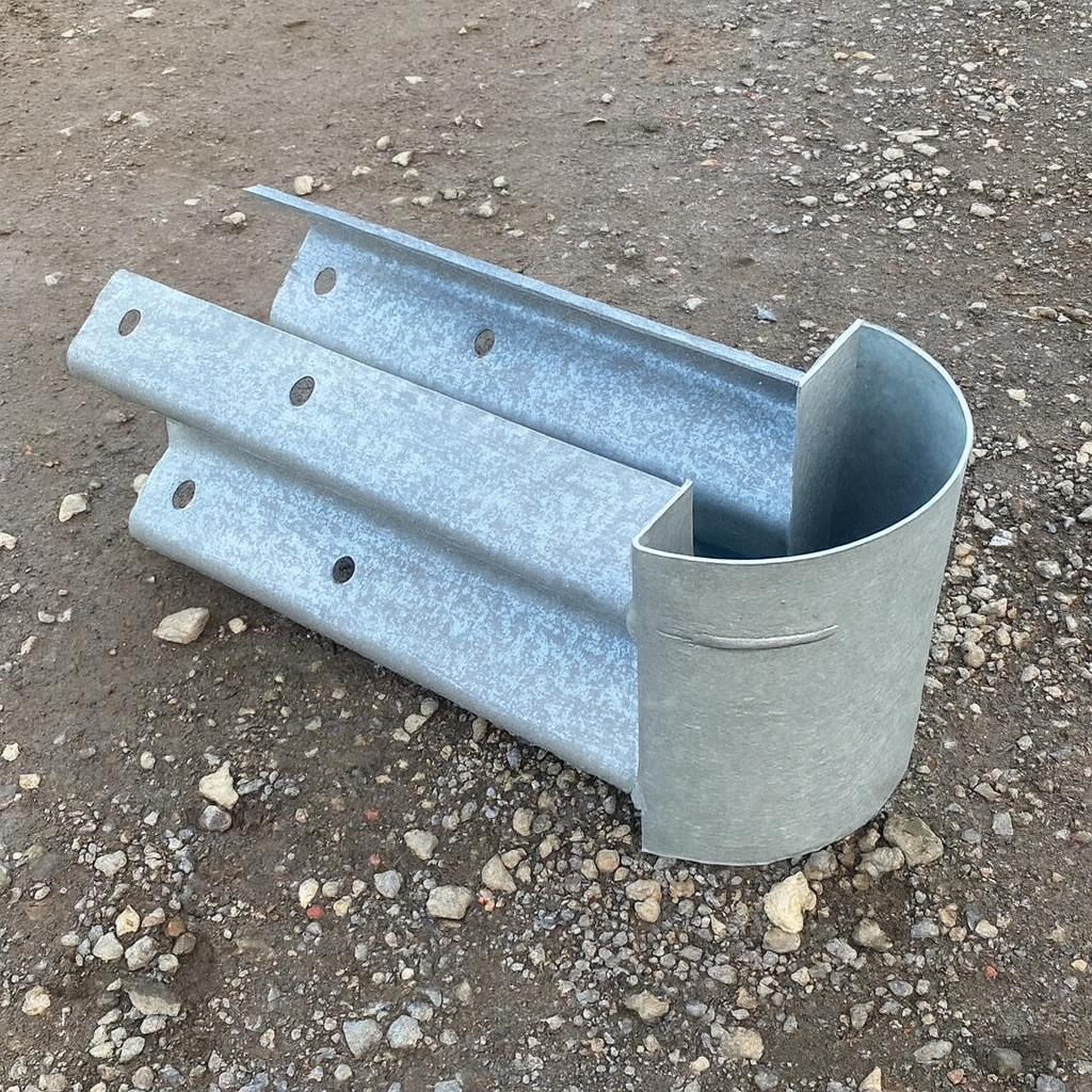 Armco Bullnose Ends Galvanised